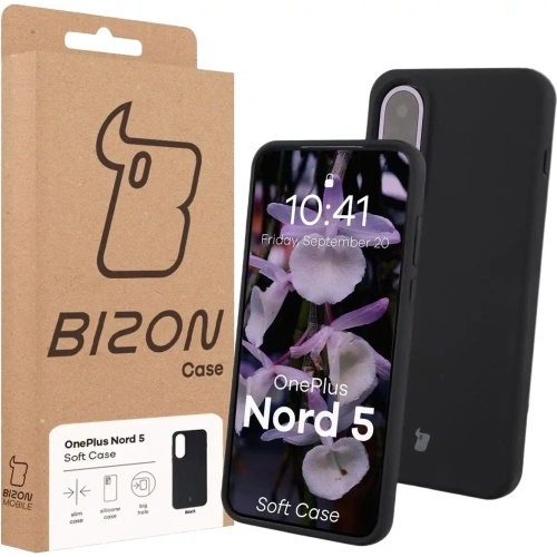 Silikonowe etui Bizon Soft Case do OnePlus Nord 5 czarne