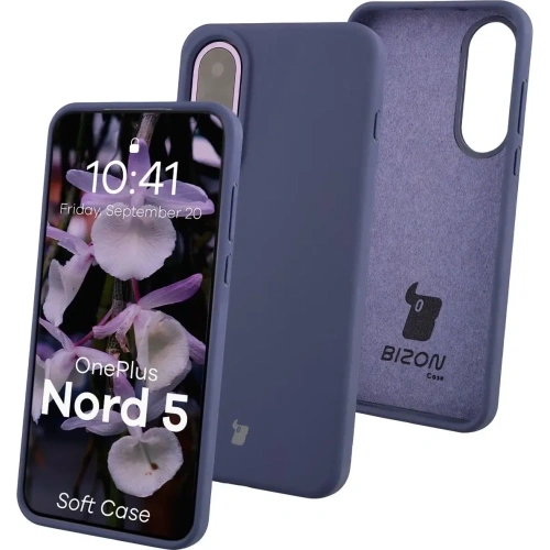 Silikonowe etui Bizon Soft Case do OnePlus Nord 5 ciemnoniebieskie