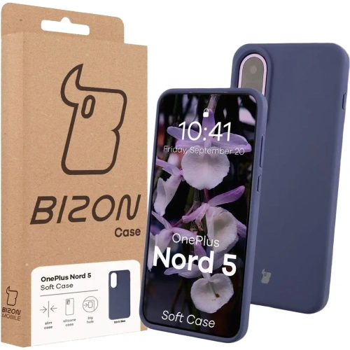 Silikonowe etui Bizon Soft Case do OnePlus Nord 5 ciemnoniebieskie