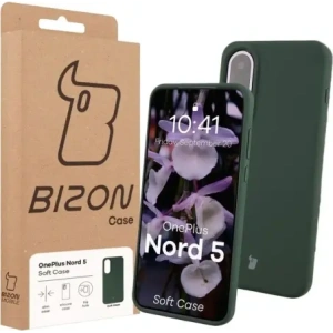 Silikonowe etui Bizon Soft Case do OnePlus Nord 5 ciemnozielone