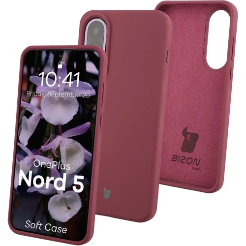 Silikonowe etui Bizon Soft Case do OnePlus Nord 5 ciemnofioletowe
