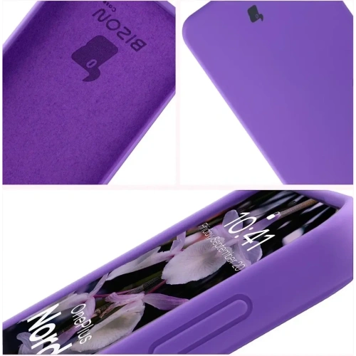 Silikonowe etui Bizon Soft Case do OnePlus Nord 5 fioletowe