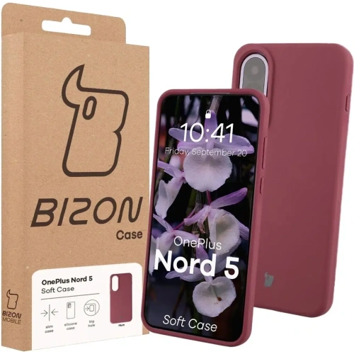 Silikonowe etui Bizon Soft Case do OnePlus Nord 5 ciemnofioletowe