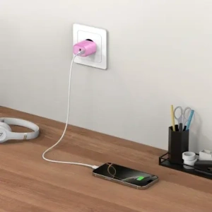 Ładowarka sieciowa Tech-Protect NCA20 USB-A, USB-C Network Charger PD 20W / QC3.0 Baby Pink