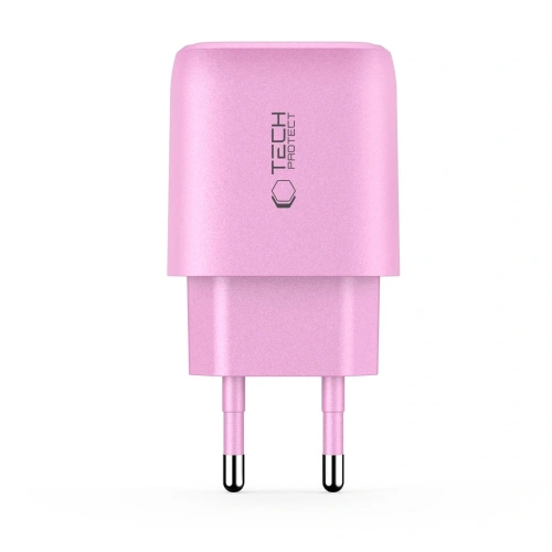Ładowarka sieciowa Tech-Protect NCA30 USB-A, USB-C Network Charger PD 30W / QC3.0 Baby Pink