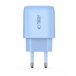 Ładowarka sieciowa Tech-Protect NCA30 USB-A, USB-C Network Charger PD 30W / QC3.0 Baby Blue