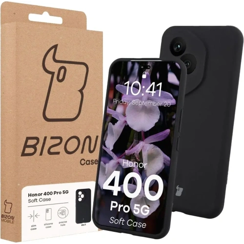 Silikonowe etui Bizon Soft Case do Honor 400 Pro czarne