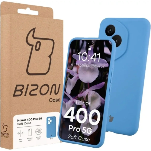 Silikonowe etui Bizon Soft Case do Honor 400 Pro niebieskie