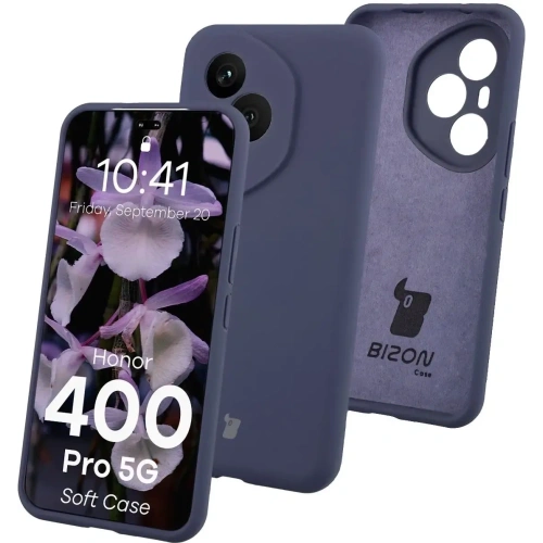 Silikonowe etui Bizon Soft Case do Honor 400 Pro ciemnoniebieskie