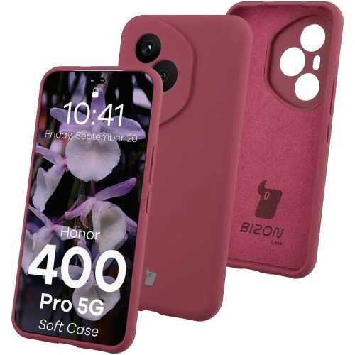 Silikonowe etui Bizon Soft Case do Honor 400 Pro ciemnofioletowe