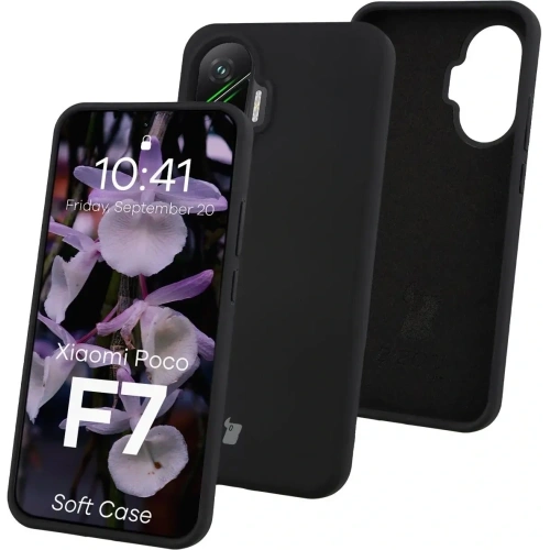 Silikonowe etui Bizon Soft Case do Xiaomi POCO F7 czarne