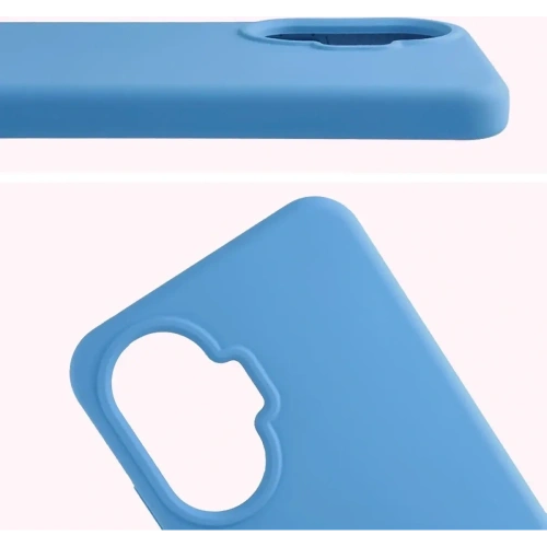 Silikonowe etui Bizon Soft Case do Xiaomi POCO F7 niebieskie