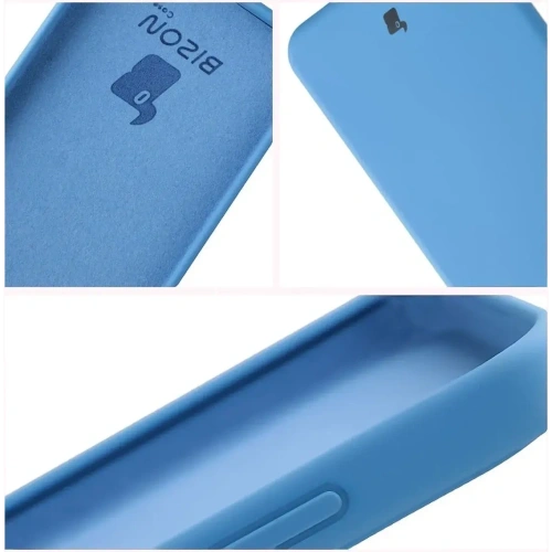 Silikonowe etui Bizon Soft Case do Xiaomi POCO F7 niebieskie