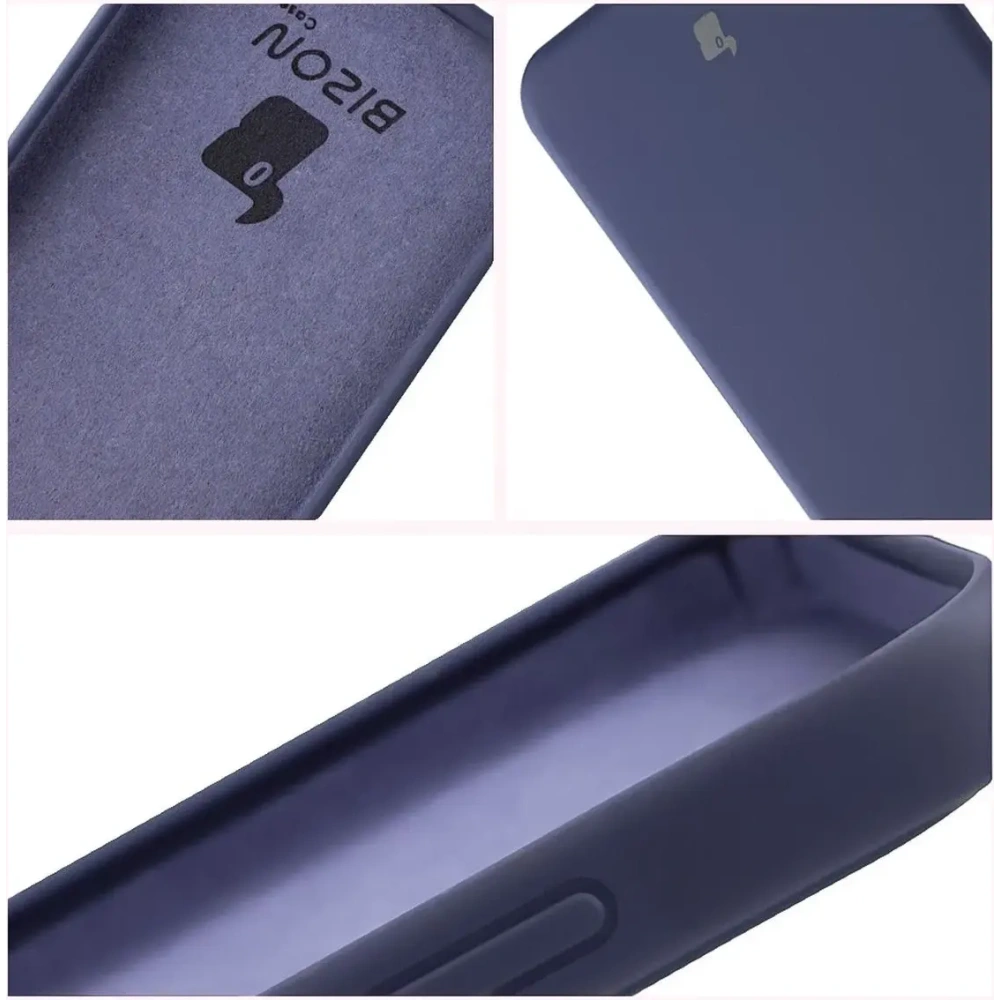 Silikonowe etui Bizon Soft Case do Xiaomi POCO F7 ciemnoniebieskie