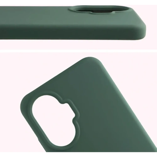 Silikonowe etui Bizon Soft Case do Xiaomi POCO F7 ciemnozielone