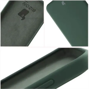 Silikonowe etui Bizon Soft Case do Xiaomi POCO F7 ciemnozielone