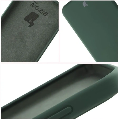 Silikonowe etui Bizon Soft Case do Xiaomi POCO F7 ciemnozielone