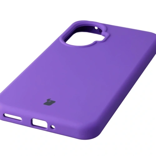 Silikonowe etui Bizon Soft Case do Xiaomi POCO F7 fioletowe