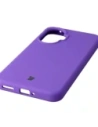 Silikonowe etui Bizon Soft Case do Xiaomi POCO F7 fioletowe