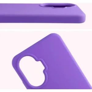 Silikonowe etui Bizon Soft Case do Xiaomi POCO F7 fioletowe