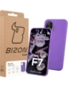 Silikonowe etui Bizon Soft Case do Xiaomi POCO F7 fioletowe