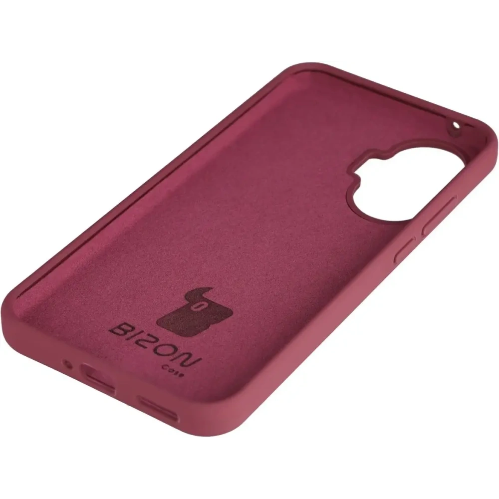 Silikonowe etui Bizon Soft Case do Xiaomi POCO F7 ciemnofioletowe