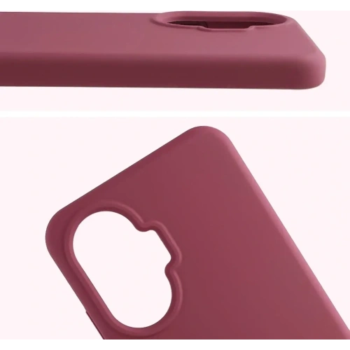 Silikonowe etui Bizon Soft Case do Xiaomi POCO F7 ciemnofioletowe