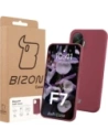 Silikonowe etui Bizon Soft Case do Xiaomi POCO F7 ciemnofioletowe