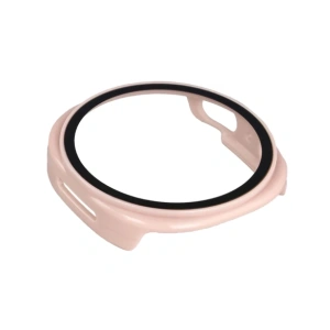 Etui ze szkłem do zegarka Bizon Case+Glass Watch do Samsung Galaxy Watch 8 40mm różowe