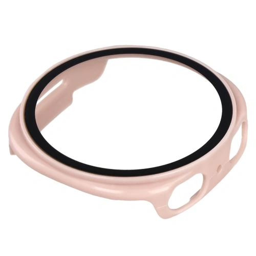 Etui ze szkłem do zegarka Bizon Case+Glass Watch do Samsung Galaxy Watch 8 40mm różowe