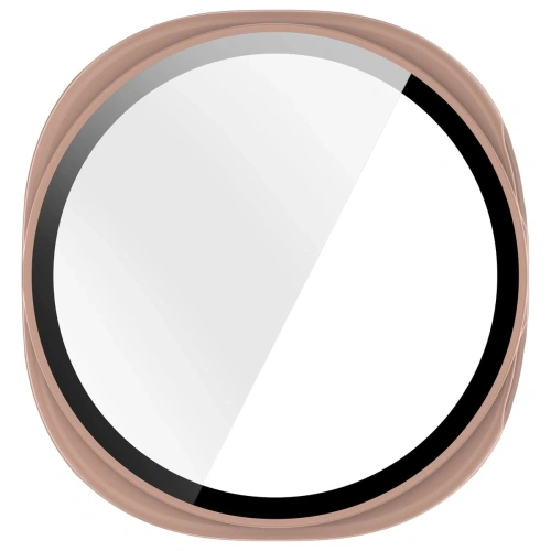 Etui ze szkłem do zegarka Bizon Case+Glass Watch do Samsung Galaxy Watch 8 40mm różowe