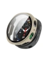 Etui ze szkłem do zegarka Bizon Case+Glass Watch do Samsung Galaxy Watch 8 40mm beżowe