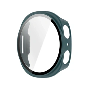 Etui ze szkłem do zegarka Bizon Case+Glass Watch do Samsung Galaxy Watch 8 40mm zielone