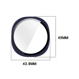 Etui ze szkłem do zegarka Bizon Case+Glass Watch do Samsung Galaxy Watch 8 40mm niebieskie