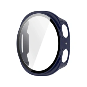 Etui ze szkłem do zegarka Bizon Case+Glass Watch do Samsung Galaxy Watch 8 40mm niebieskie