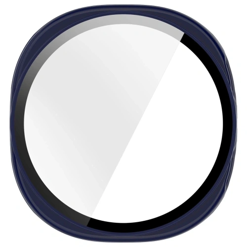 Etui ze szkłem do zegarka Bizon Case+Glass Watch do Samsung Galaxy Watch 8 40mm niebieskie