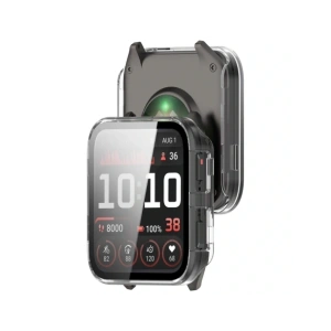 Etui ze szkłem do zegarka Bizon Case+Glass Watch do Garmin Venu X1 przezroczyste