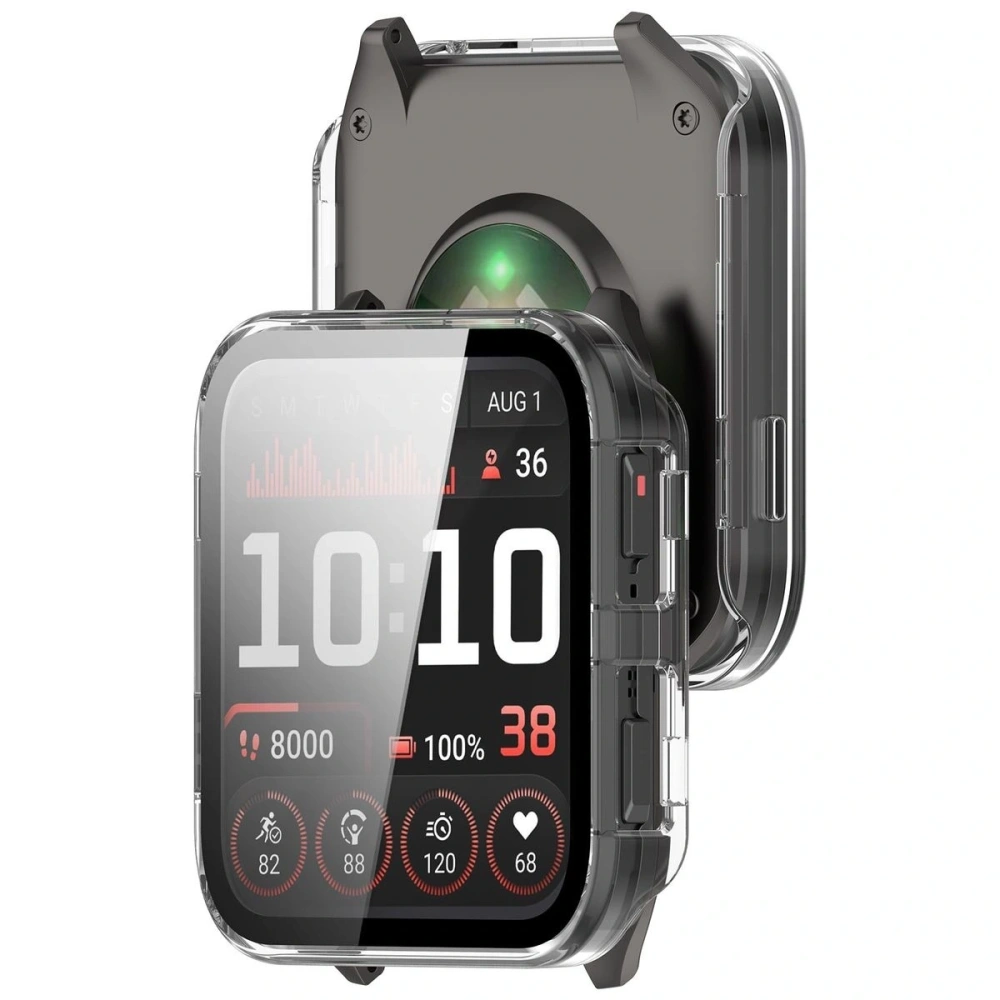 Etui ze szkłem do zegarka Bizon Case+Glass Watch do Garmin Venu X1 przezroczyste
