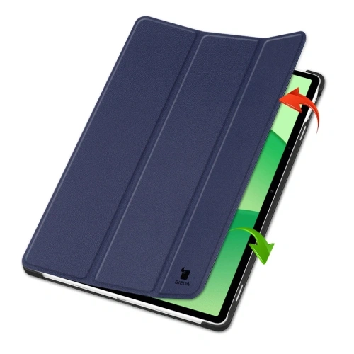 Etui z klapką Bizon Case Tab Croc do OnePlus Pad Lite / Oppo Pad SE granatowe