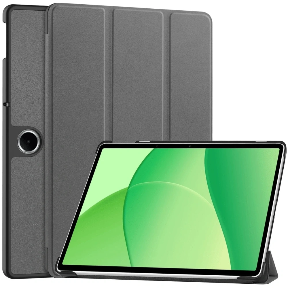 Etui z klapką Bizon Case Tab Croc do OnePlus Pad Lite / Oppo Pad SE szare