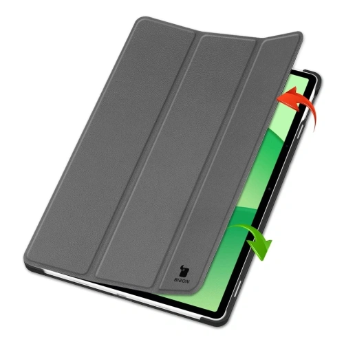Etui z klapką Bizon Case Tab Croc do OnePlus Pad Lite / Oppo Pad SE szare