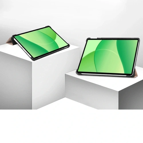 Etui z klapką Bizon Case Tab Croc do OnePlus Pad Lite / Oppo Pad SE różowozłote