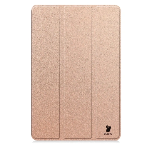 Etui z klapką Bizon Case Tab Croc do OnePlus Pad Lite / Oppo Pad SE różowozłote