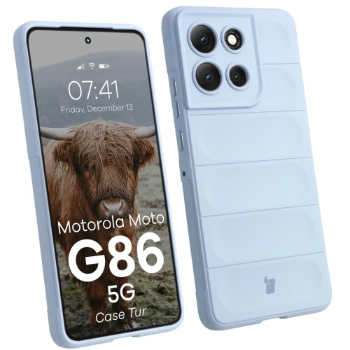 Pancerne etui Bizon Case Tur do Motorola Moto G86 5G jasnoniebieskie