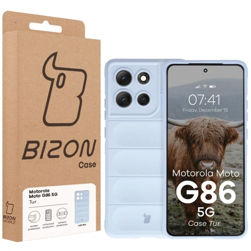 Pancerne etui Bizon Case Tur do Motorola Moto G86 5G jasnoniebieskie
