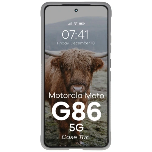 Pancerne etui Bizon Case Tur do Motorola Moto G86 5G jasnoszare