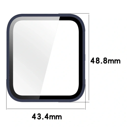 Etui ze szkłem do zegarka Bizon Case+Glass Watch do Garmin Venu X1 niebieskie