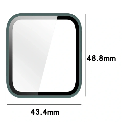 Etui ze szkłem do zegarka Bizon Case+Glass Watch do Garmin Venu X1 zielone