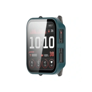 Etui ze szkłem do zegarka Bizon Case+Glass Watch do Garmin Venu X1 zielone