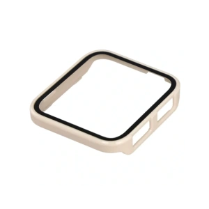 Etui ze szkłem do zegarka Bizon Case+Glass Watch do Garmin Venu X1 beżowe